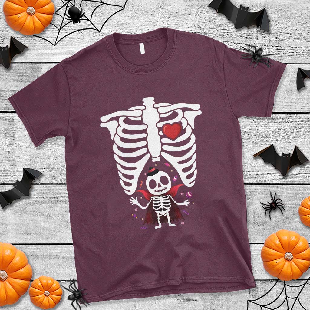 Pregnancy Announcement T Shirt Halloween Vampire Skeleton Monster Baby Pregnant Candy - Wonder Print Shop