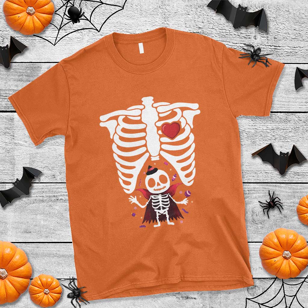 Pregnancy Announcement T Shirt Halloween Vampire Skeleton Monster Baby Pregnant Candy - Wonder Print Shop