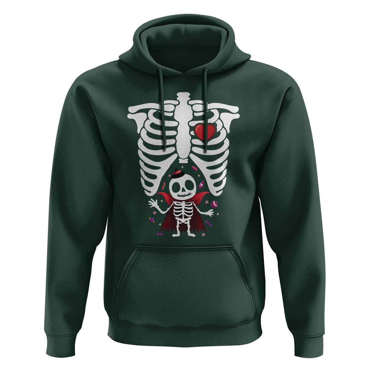 Pregnancy Announcement Hoodie Halloween Vampire Skeleton Monster Baby Pregnant Candy