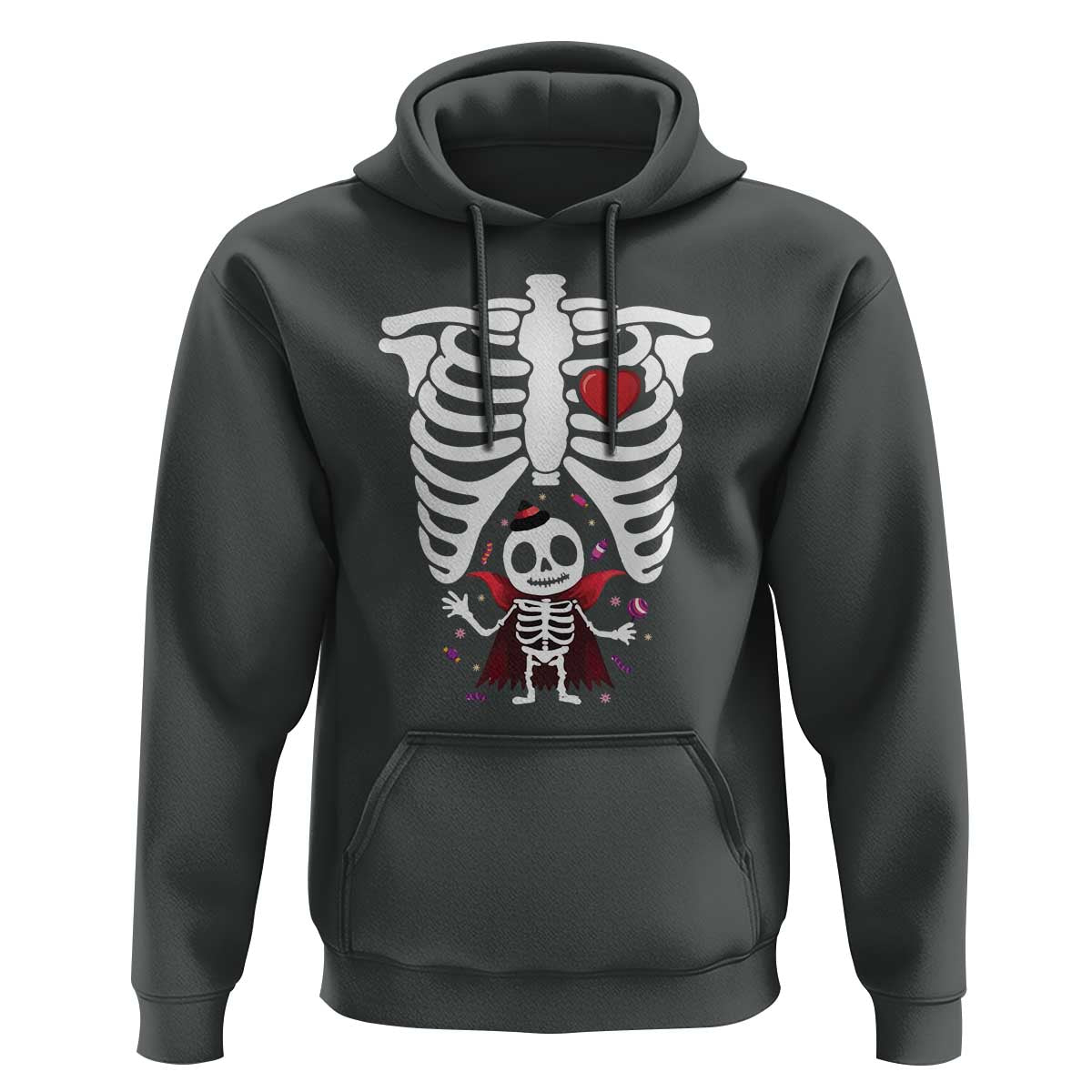 Pregnancy Announcement Hoodie Halloween Vampire Skeleton Monster Baby Pregnant Candy