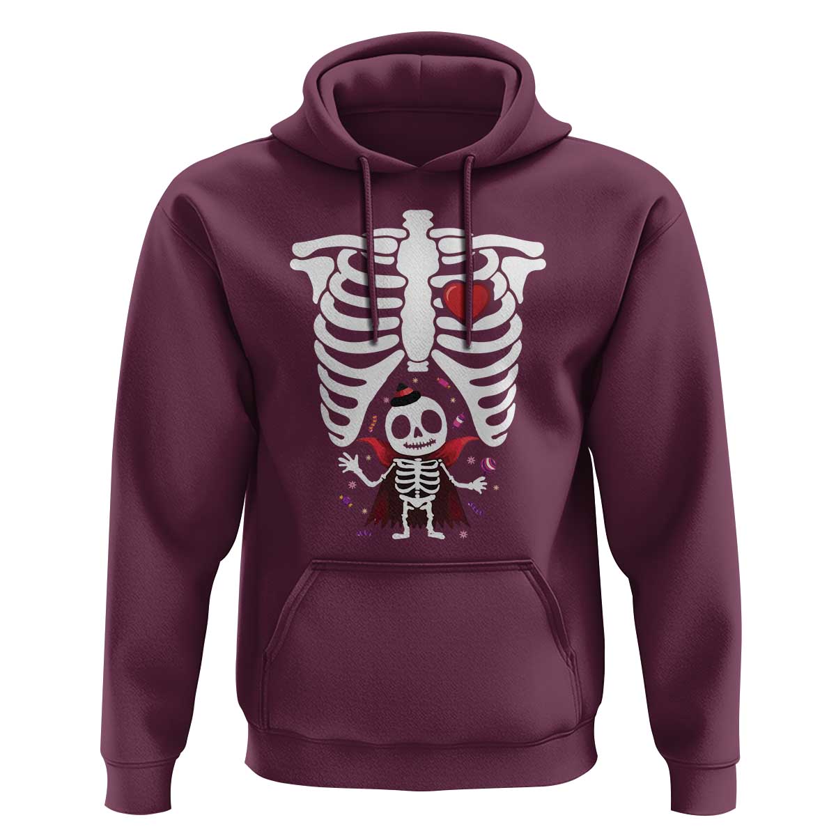 Pregnancy Announcement Hoodie Halloween Vampire Skeleton Monster Baby Pregnant Candy