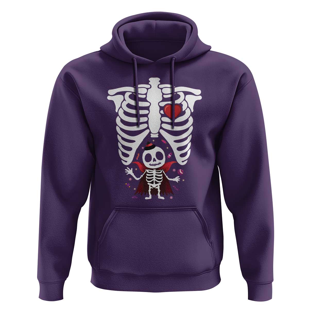 Pregnancy Announcement Hoodie Halloween Vampire Skeleton Monster Baby Pregnant Candy
