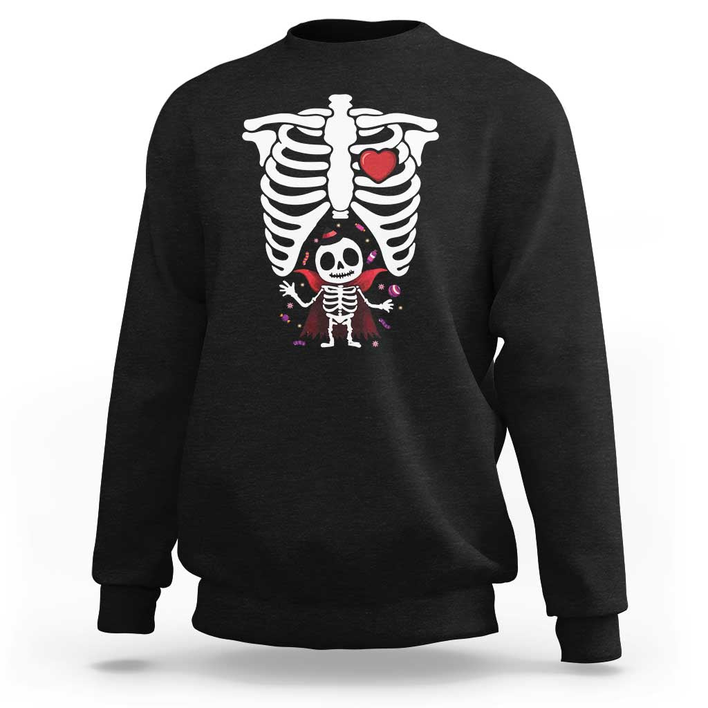 Pregnancy Announcement Sweatshirt Halloween Vampire Skeleton Monster Baby Pregnant Candy - Wonder Print Shop