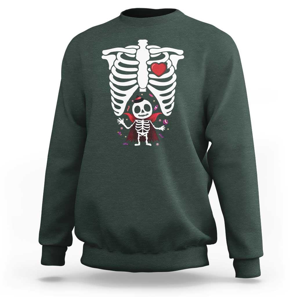 Pregnancy Announcement Sweatshirt Halloween Vampire Skeleton Monster Baby Pregnant Candy - Wonder Print Shop