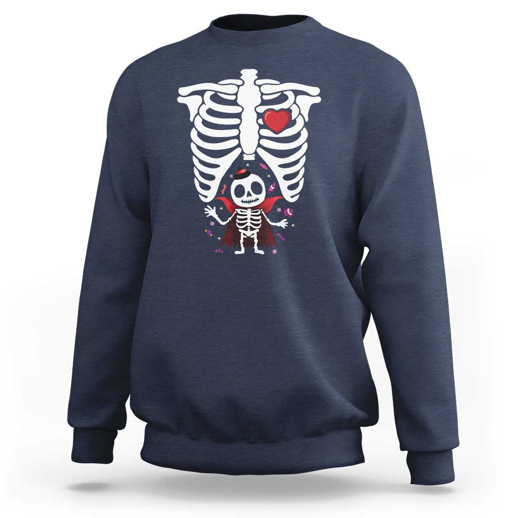 Pregnancy Announcement Sweatshirt Halloween Vampire Skeleton Monster Baby Pregnant Candy - Wonder Print Shop