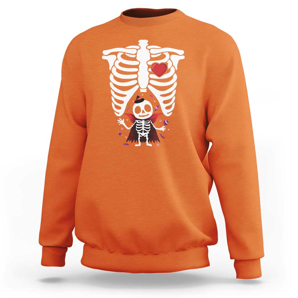 Pregnancy Announcement Sweatshirt Halloween Vampire Skeleton Monster Baby Pregnant Candy - Wonder Print Shop