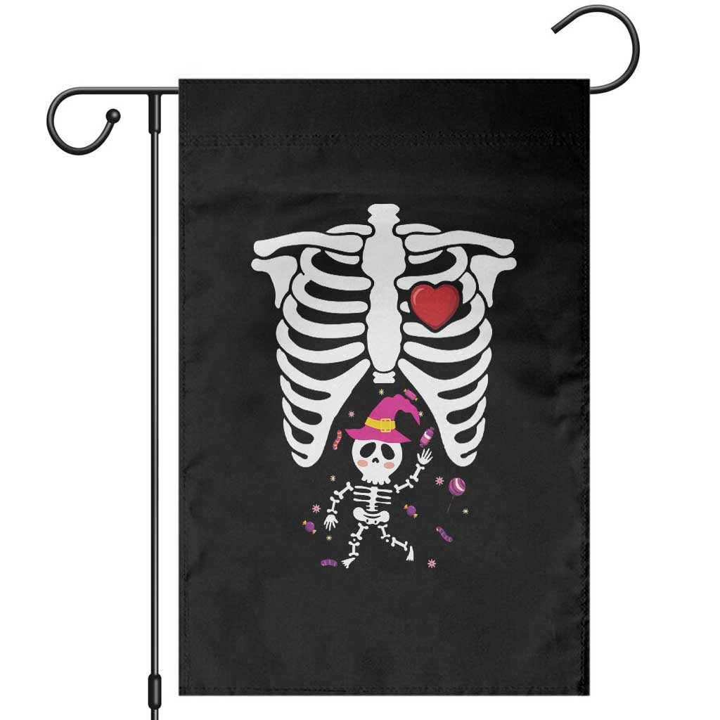Pregnancy Announcement Garden Flag Halloween Witch Skeleton Monster Baby Pregnant Candy - Wonder Print Shop