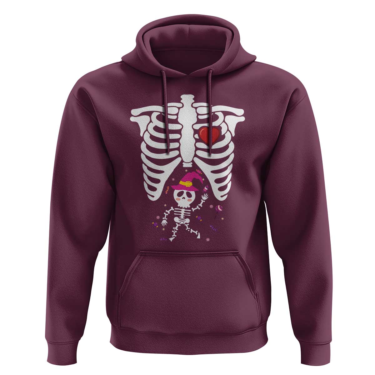 Pregnancy Announcement Hoodie Halloween Witch Skeleton Monster Baby Pregnant Candy