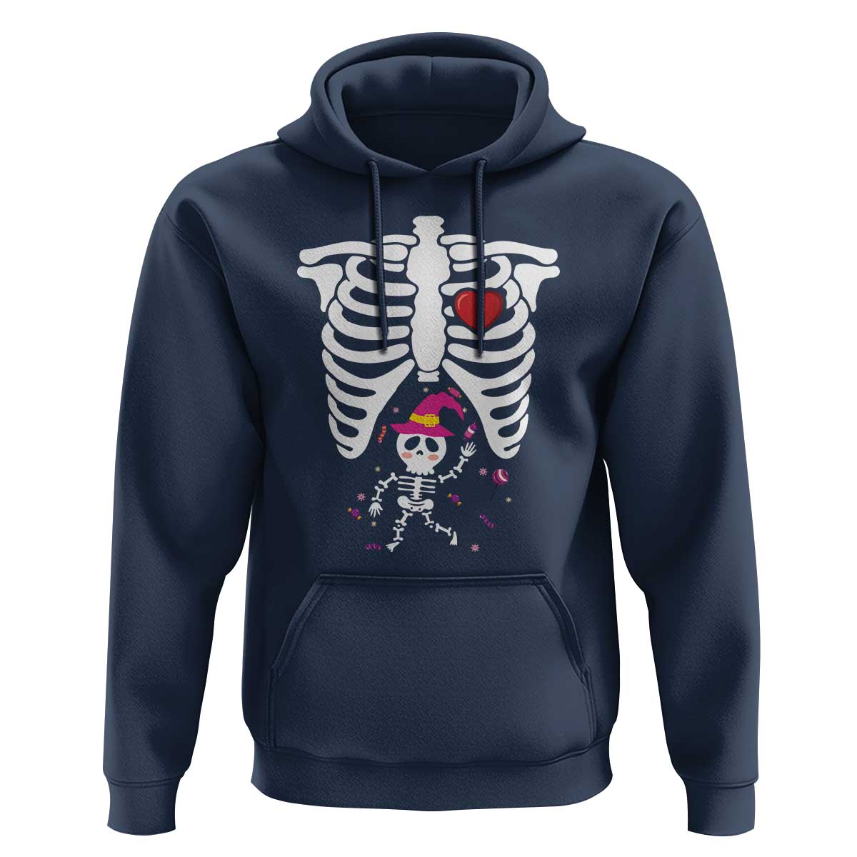 Pregnancy Announcement Hoodie Halloween Witch Skeleton Monster Baby Pregnant Candy