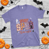 Spooky SPED Teacher T Shirt Special Education Teacher Halloween Witch Hat Cat Ghost - Wonder Print Shop