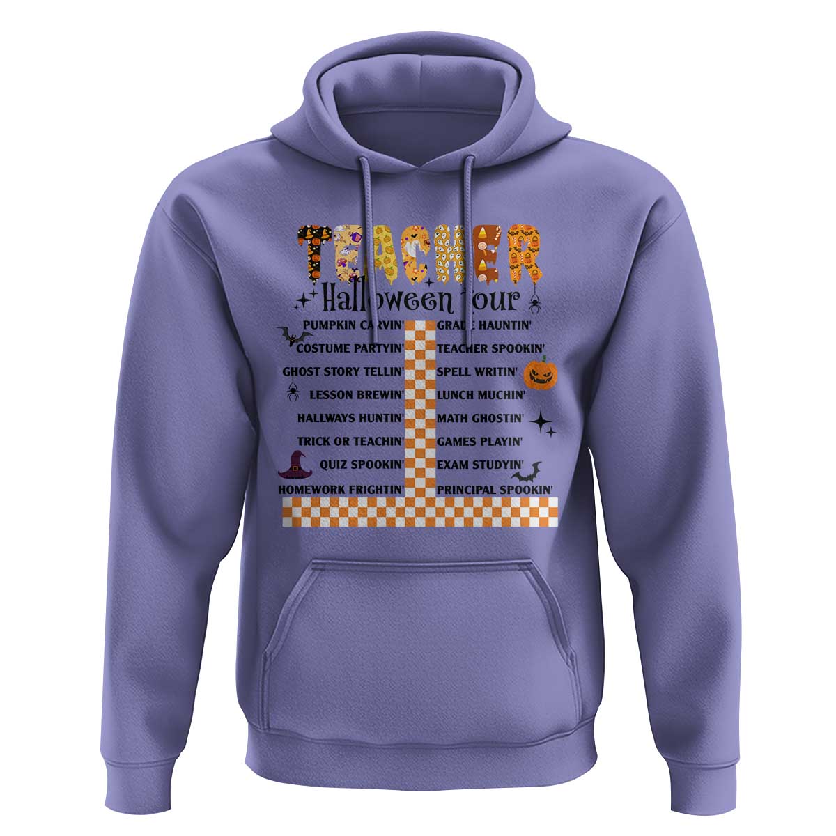 Funny Teacher Halloween Tour Hoodie Spooky Teacher Activities Pumpkin Witch Hat Bat