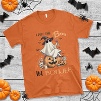 I Put The Boo In Boujee T Shirt Halloween Cute Lady Ghost Is Drinking Wine Pumpkin - Wonder Print Shop
