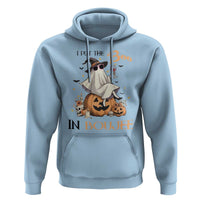 I Put The Boo In Boujee Hoodie Halloween Cute Lady Ghost Is Drinking Wine Pumpkin - Wonder Print Shop