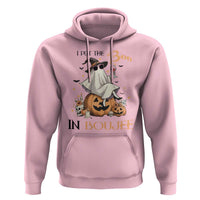 I Put The Boo In Boujee Hoodie Halloween Cute Lady Ghost Is Drinking Wine Pumpkin - Wonder Print Shop