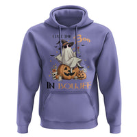 I Put The Boo In Boujee Hoodie Halloween Cute Lady Ghost Is Drinking Wine Pumpkin - Wonder Print Shop