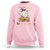 I Put The Boo In Boujee Sweatshirt Halloween Cute Lady Ghost Is Drinking Wine Pumpkin - Wonder Print Shop