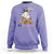I Put The Boo In Boujee Sweatshirt Halloween Cute Lady Ghost Is Drinking Wine Pumpkin - Wonder Print Shop