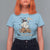 I Put The Boo In Boujee T Shirt For Women Halloween Cute Lady Ghost Is Drinking Wine Pumpkin - Wonder Print Shop