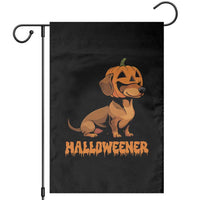 Funny Halloween Dachshund Garden Flag Halloweener Pumpkin Wiener Dog - Wonder Print Shop