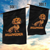 Funny Halloween Dachshund Garden Flag Halloweener Pumpkin Wiener Dog - Wonder Print Shop