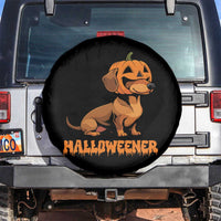 Funny Halloween Dachshund Spare Tire Cover Halloweener Pumpkin Wiener Dog - Wonder Print Shop