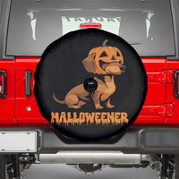 Funny Halloween Dachshund Spare Tire Cover Halloweener Pumpkin Wiener Dog - Wonder Print Shop