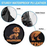 Funny Halloween Dachshund Spare Tire Cover Halloweener Pumpkin Wiener Dog - Wonder Print Shop