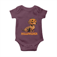 Funny Halloween Dachshund Baby Onesie Halloweener Pumpkin Wiener Dog - Wonder Print Shop