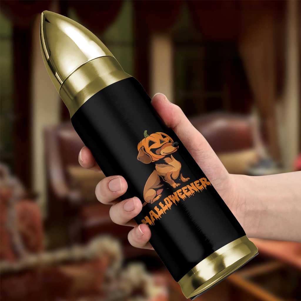 Funny Halloween Dachshund Bullet Tumbler Halloweener Pumpkin Wiener Dog - Wonder Print Shop