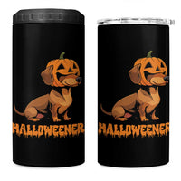 Funny Halloween Dachshund 4 in 1 Can Cooler Tumbler Halloweener Pumpkin Wiener Dog - Wonder Print Shop