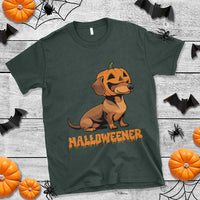 Funny Halloween Dachshund T Shirt Halloweener Pumpkin Wiener Dog - Wonder Print Shop