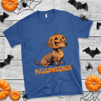 Funny Halloween Dachshund T Shirt Halloweener Pumpkin Wiener Dog - Wonder Print Shop