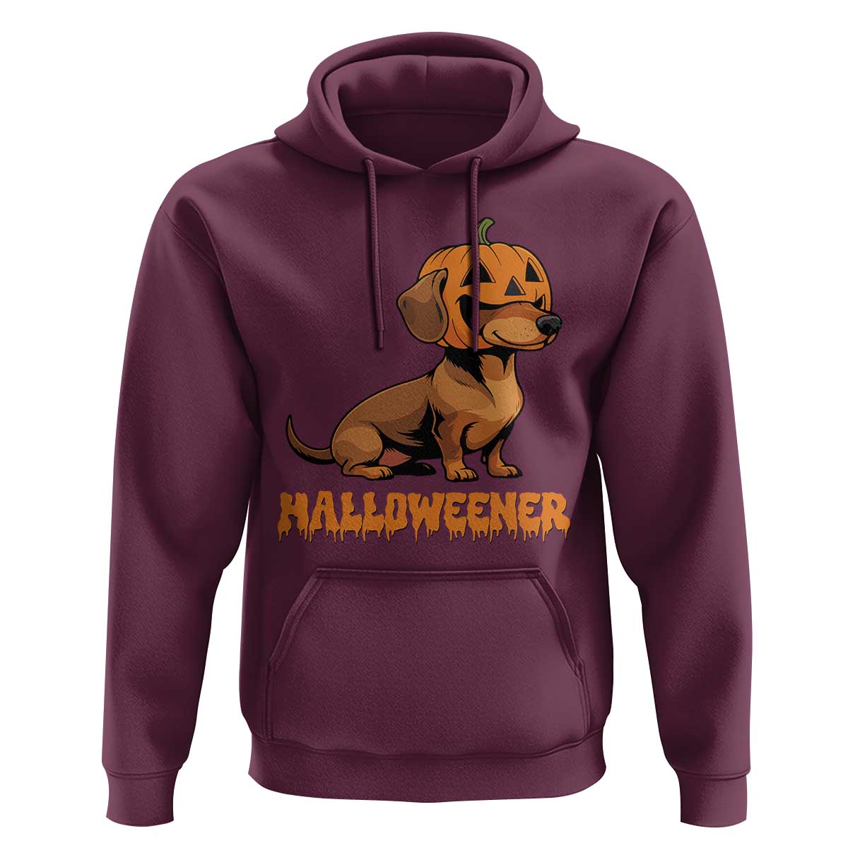 Funny Halloween Dachshund Hoodie Halloweener Pumpkin Wiener Dog - Wonder Print Shop
