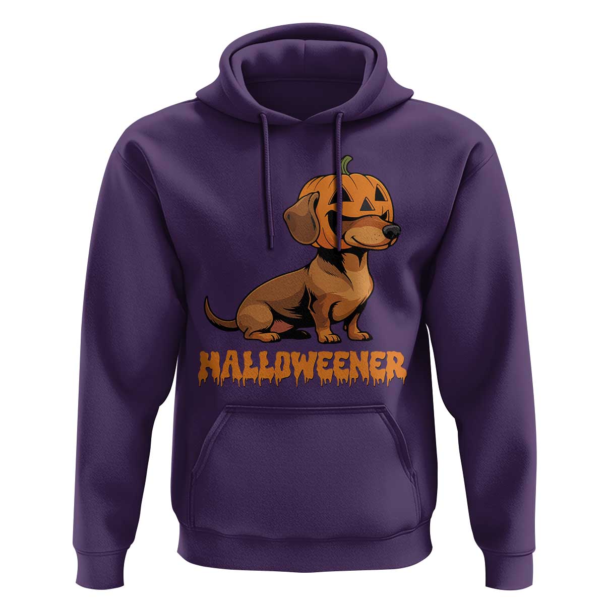 Funny Halloween Dachshund Hoodie Halloweener Pumpkin Wiener Dog - Wonder Print Shop