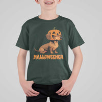 Funny Halloween Dachshund T Shirt For Kid Halloweener Pumpkin Wiener Dog - Wonder Print Shop