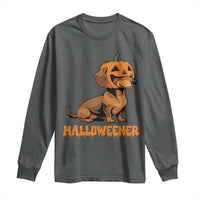 Funny Halloween Dachshund Long Sleeve Shirt Halloweener Pumpkin Wiener Dog - Wonder Print Shop