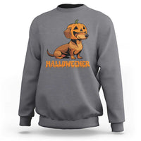 Funny Halloween Dachshund Sweatshirt Halloweener Pumpkin Wiener Dog - Wonder Print Shop