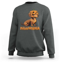 Funny Halloween Dachshund Sweatshirt Halloweener Pumpkin Wiener Dog - Wonder Print Shop