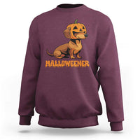 Funny Halloween Dachshund Sweatshirt Halloweener Pumpkin Wiener Dog - Wonder Print Shop