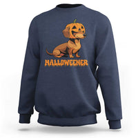 Funny Halloween Dachshund Sweatshirt Halloweener Pumpkin Wiener Dog - Wonder Print Shop