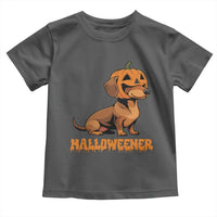 Funny Halloween Dachshund Toddler T Shirt Halloweener Pumpkin Wiener Dog - Wonder Print Shop