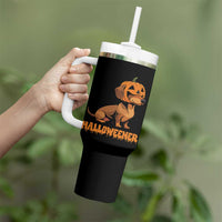 Funny Halloween Dachshund Tumbler With Handle Halloweener Pumpkin Wiener Dog - Wonder Print Shop