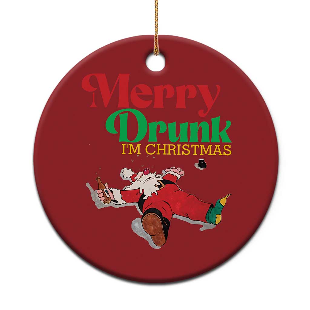 Funny Xmas Beers Christmas Ornament Merry Drunk I'm Christmas Santa - Wonder Print Shop