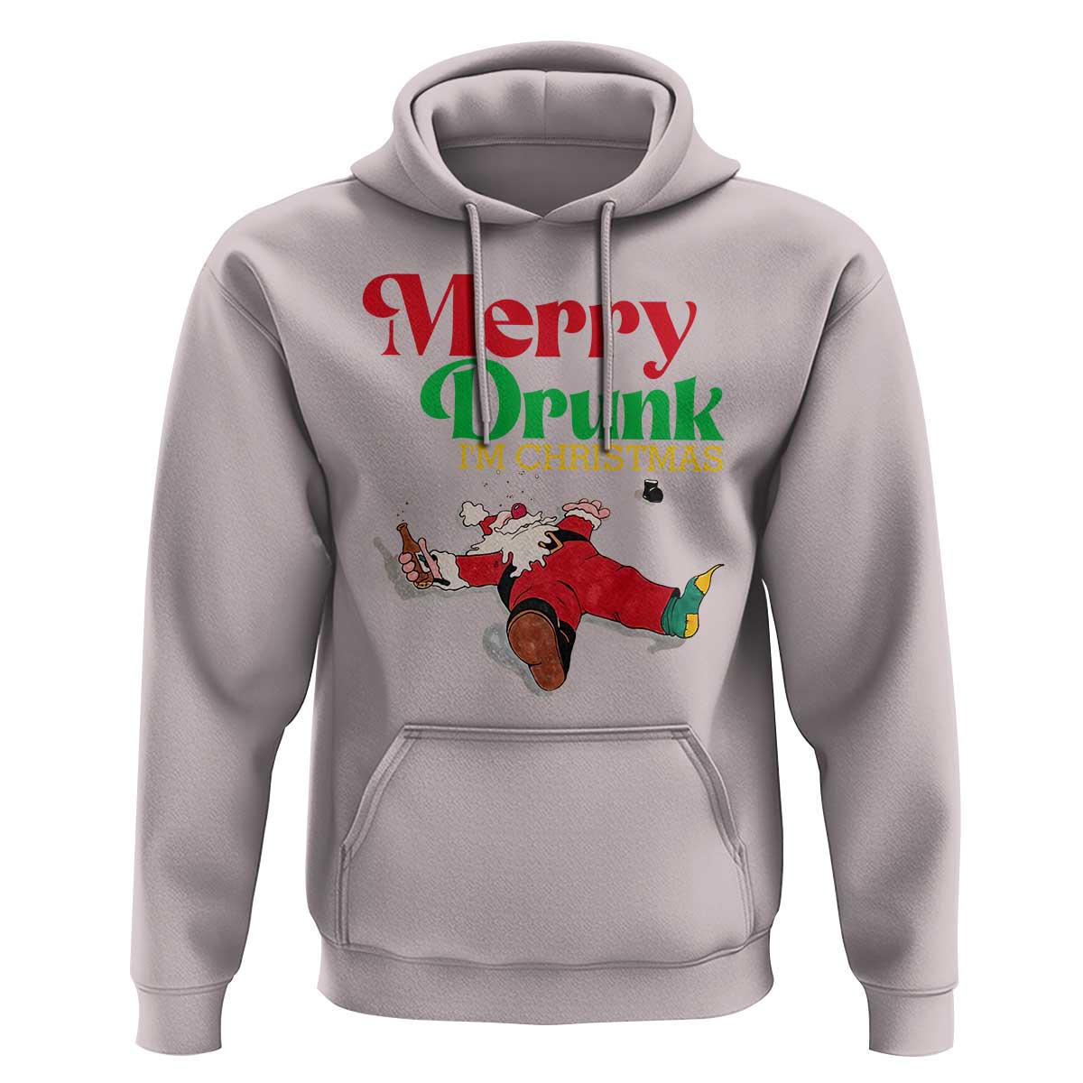 Funny Christmas Beers Hoodie Merry Drunk I'm Christmas Santa