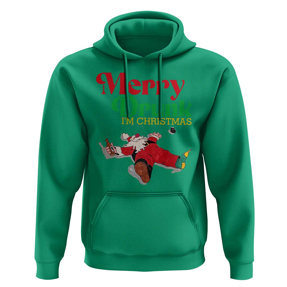 Funny Christmas Beers Hoodie Merry Drunk I'm Christmas Santa