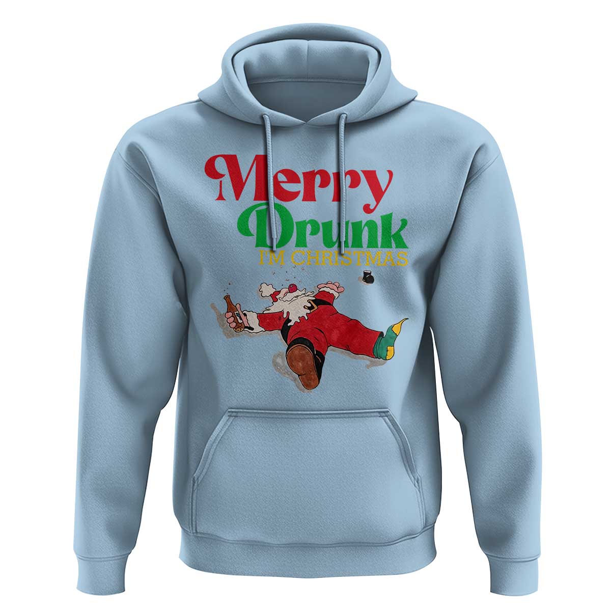 Funny Christmas Beers Hoodie Merry Drunk I'm Christmas Santa