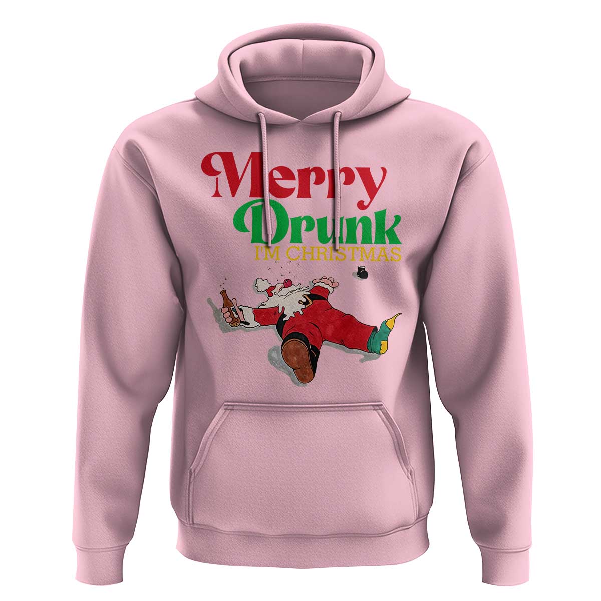 Funny Christmas Beers Hoodie Merry Drunk I'm Christmas Santa