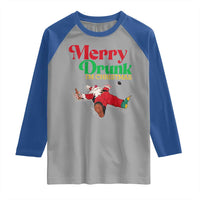Funny Christmas Beers Raglan Shirt Merry Drunk I'm Christmas Santa - Wonder Print Shop