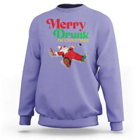 Funny Christmas Beers Sweatshirt Merry Drunk I'm Christmas Santa - Wonder Print Shop