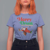 Funny Christmas Beers T Shirt For Women Merry Drunk I'm Christmas Santa - Wonder Print Shop